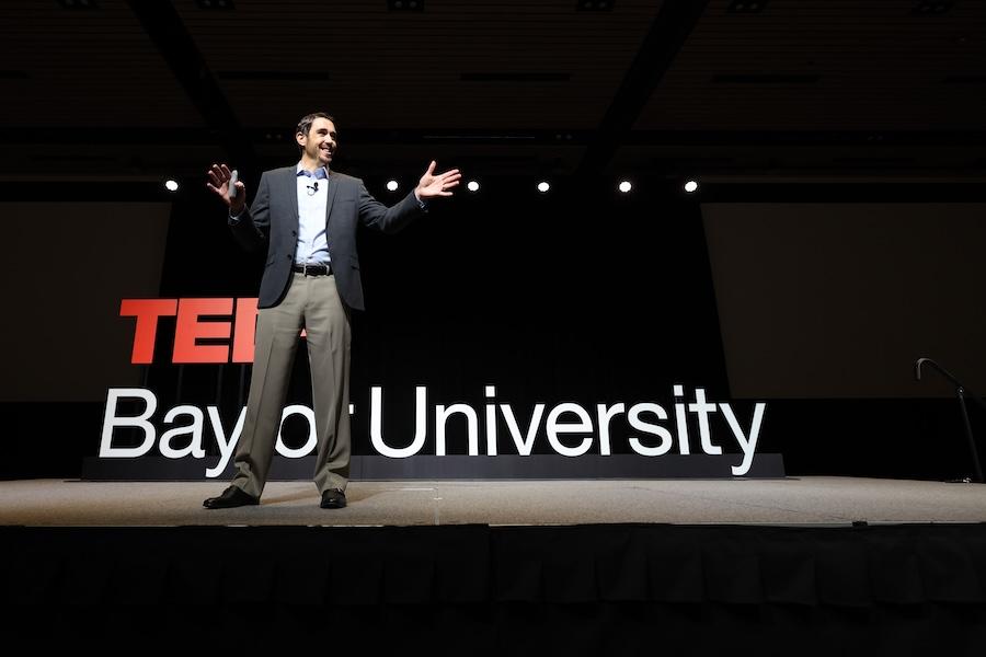 Michael Scullin, Ph.D. gives talk at TEDxBaylor University in November 2025